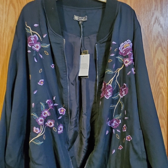 DG2 Diane Gilman floral embroidered jacket - Picture 7 of 11